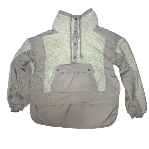 FINAL Last DAY Anthropologie Daily Practice Cream Long Sleeve Sherpa Jacket s - Picture 9 of 14